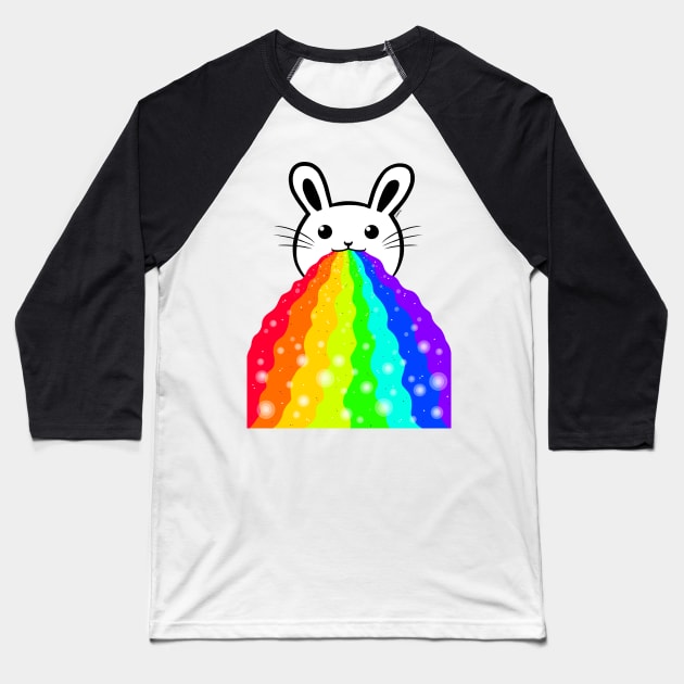 RainbowBunny Baseball T-Shirt by GogetaCat